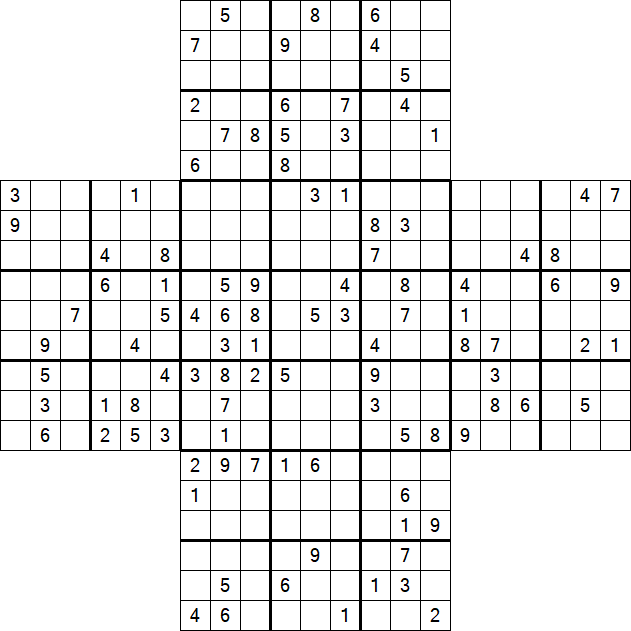 Cross Sudoku - Difícil