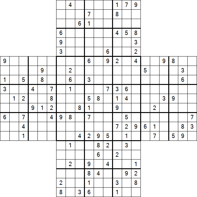 Cross Sudoku - Difícil
