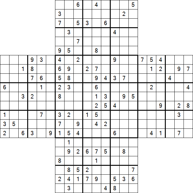 Cross Sudoku - Difícil
