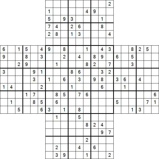 Cross Sudoku - Difícil