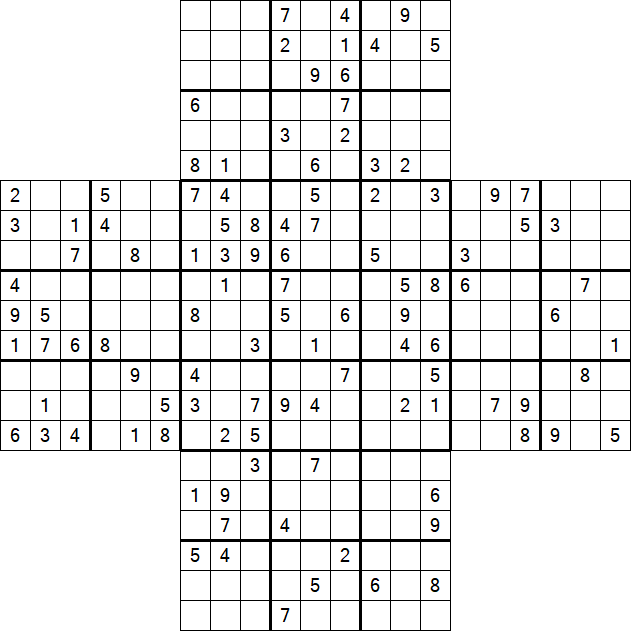 Cross Sudoku - Difícil