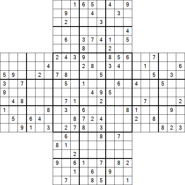 Cross Sudoku - Difícil