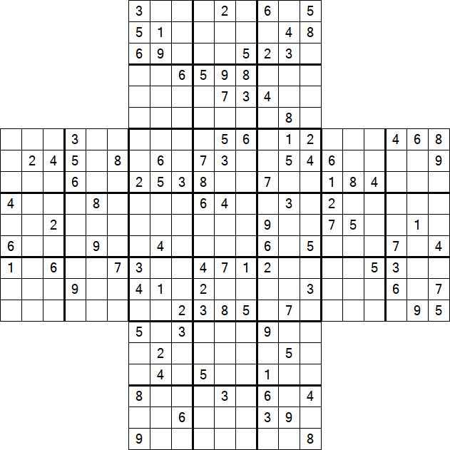 Cross Sudoku - Difícil