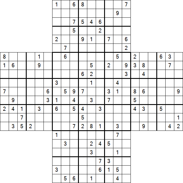 Cross Sudoku - Difícil