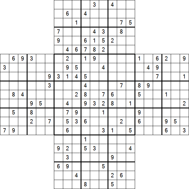 Cross Sudoku - Difícil