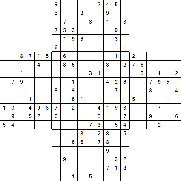 Cross Sudoku - Difícil