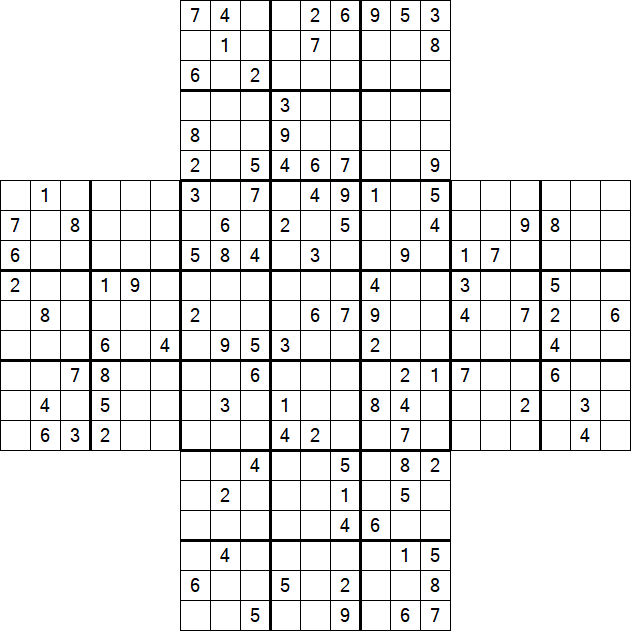Cross Sudoku - Difícil