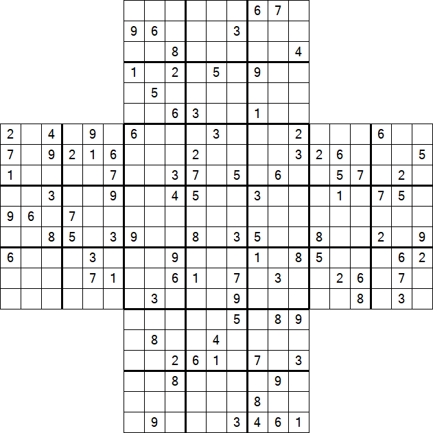 Cross Sudoku - Difícil