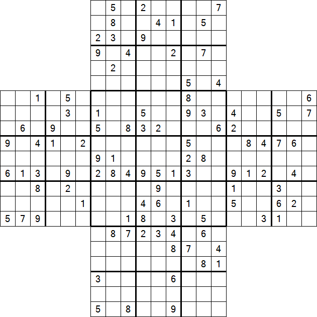 Cross Sudoku - Difícil