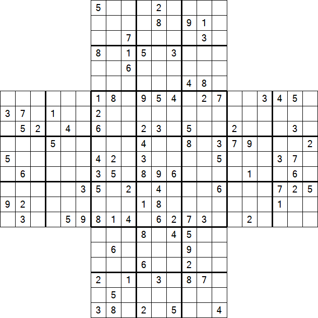 Cross Sudoku - Difícil
