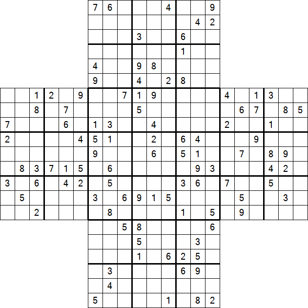 Cross Sudoku - Difícil