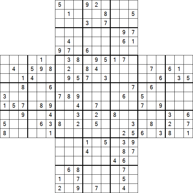 Cross Sudoku - Difícil