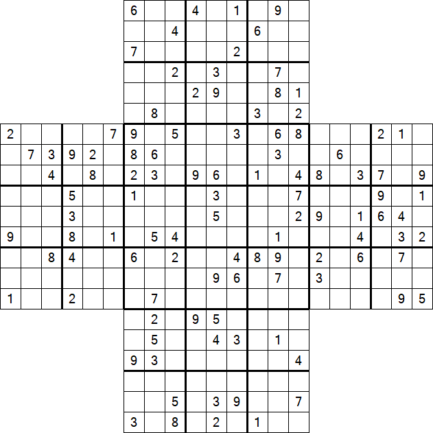 Cross Sudoku - Difícil