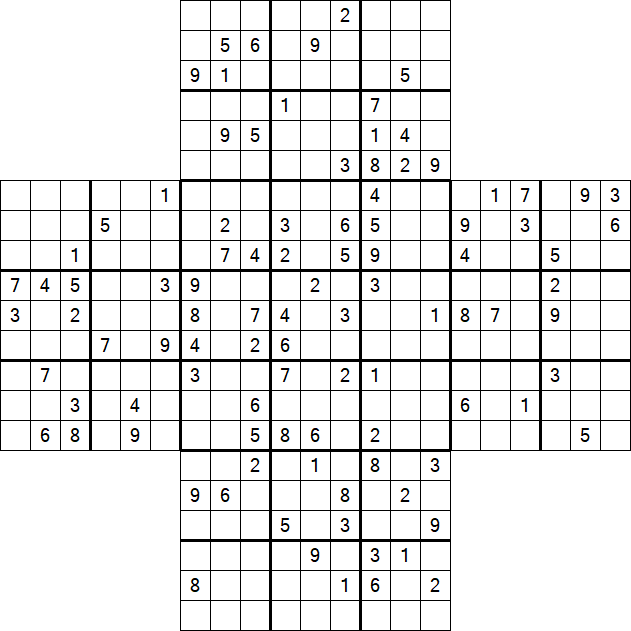 Cross Sudoku - Difícil