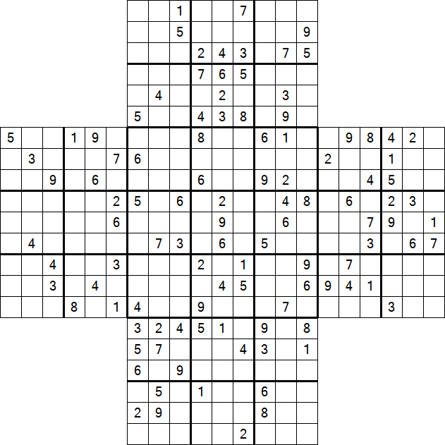 Cross Sudoku - Difícil