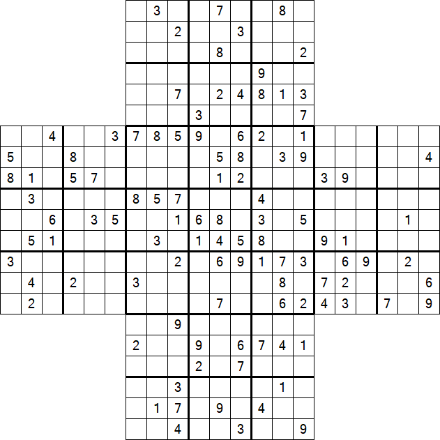 Cross Sudoku - Difícil