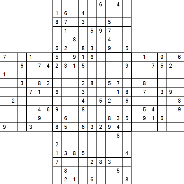 Cross Sudoku - Difícil