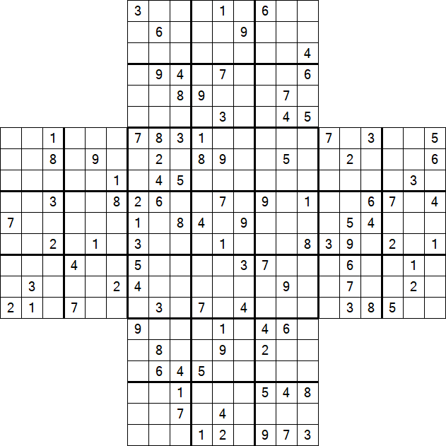 Cross Sudoku - Difícil