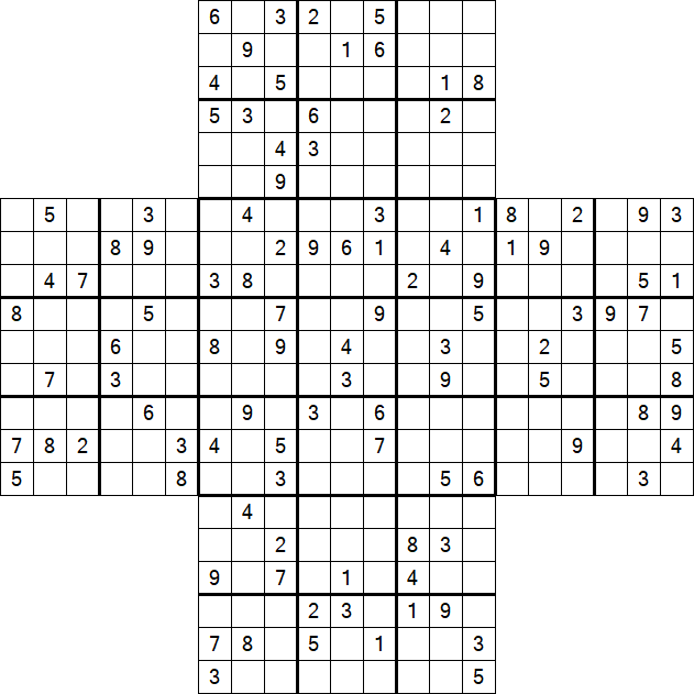 Cross Sudoku - Difícil
