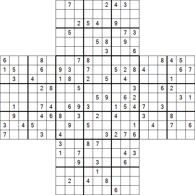 Cross Sudoku - Difícil