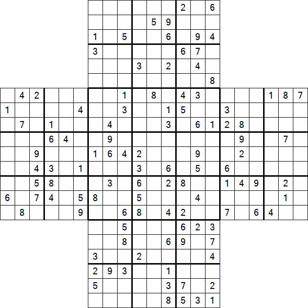 Cross Sudoku - Difícil