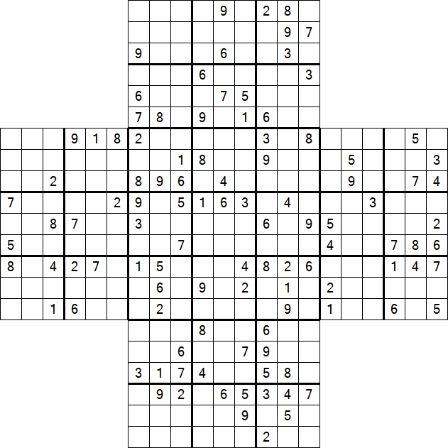 Cross Sudoku - Difícil