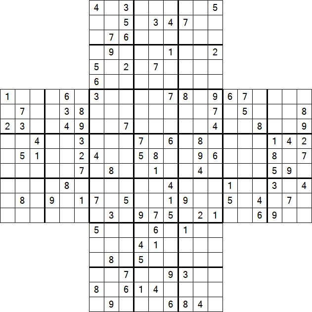 Cross Sudoku - Difícil
