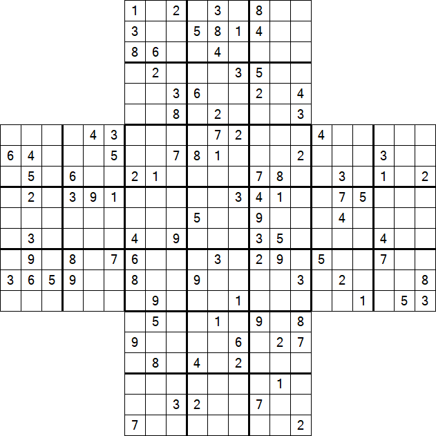 Cross Sudoku - Difícil