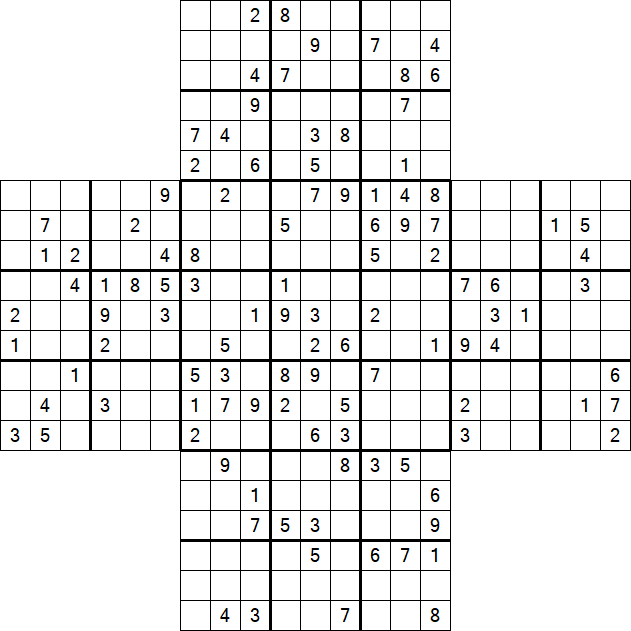 Cross Sudoku - Difícil