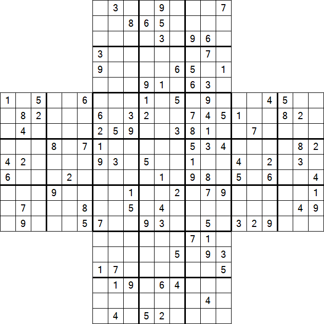 Cross Sudoku - Difícil