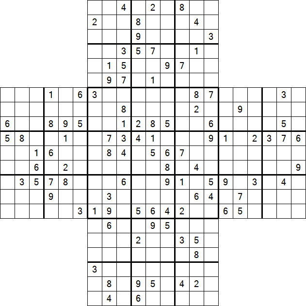 Cross Sudoku - Difícil