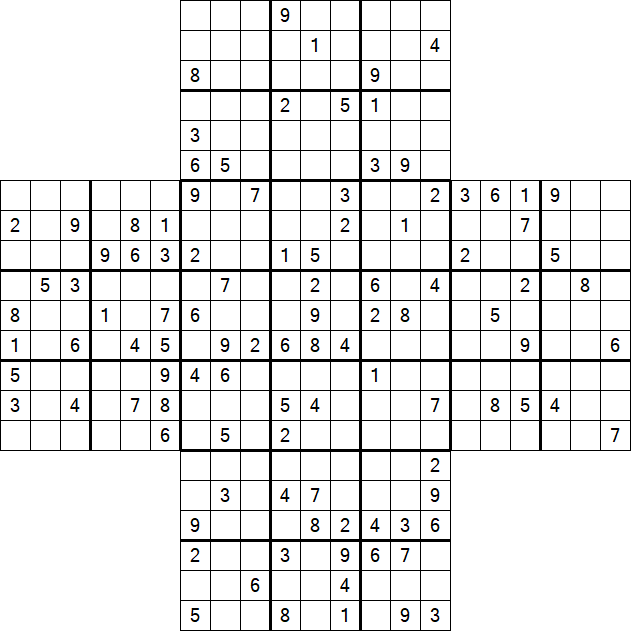 Cross Sudoku - Difícil