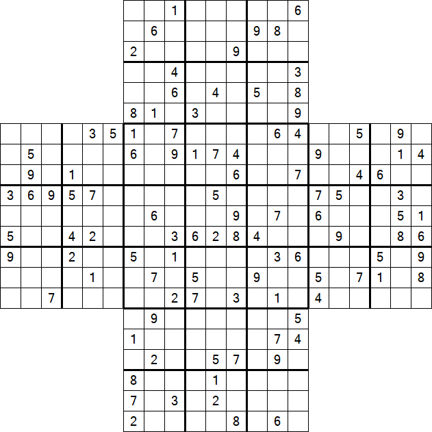 Cross Sudoku - Difícil