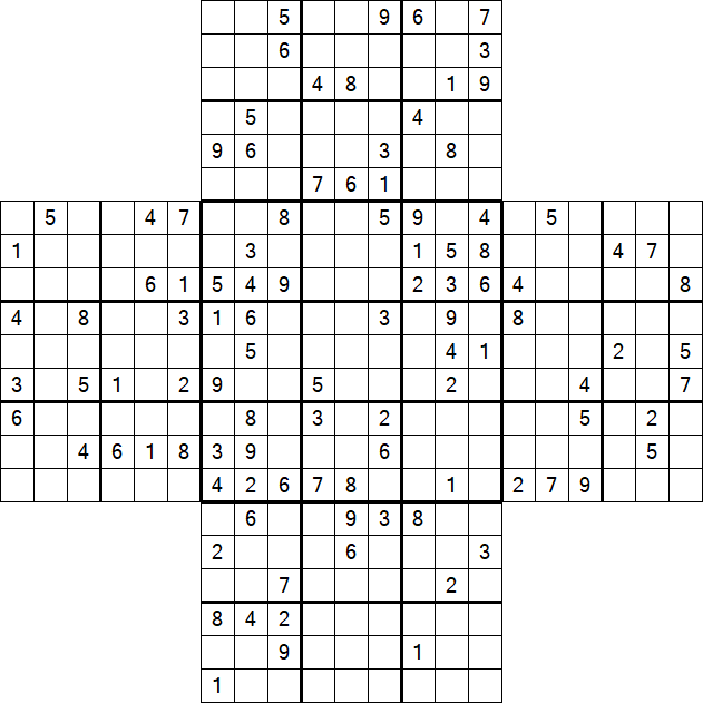 Cross Sudoku - Difícil