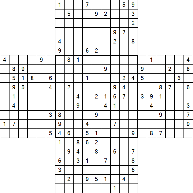 Cross Sudoku - Difícil