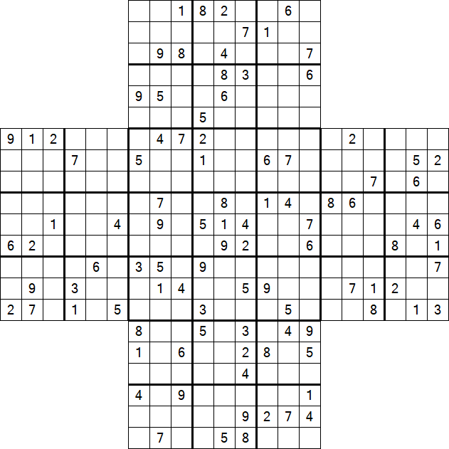 Cross Sudoku - Difícil