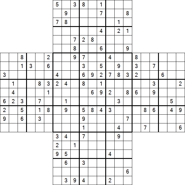 Cross Sudoku - Difícil