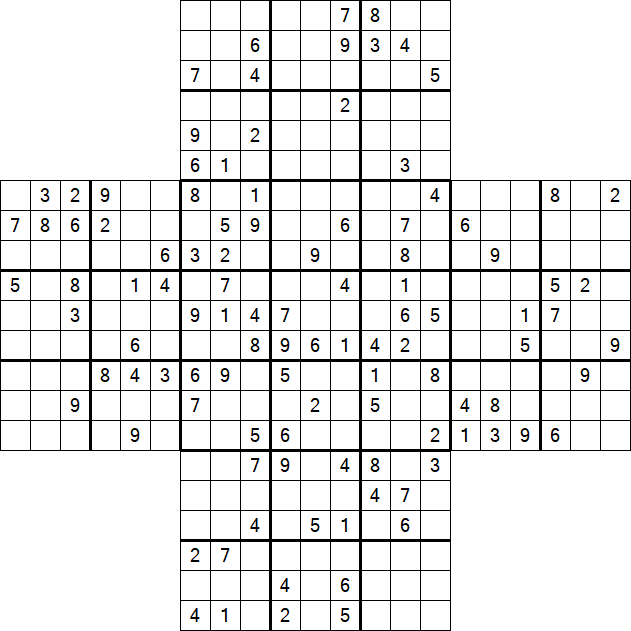 Cross Sudoku - Difícil