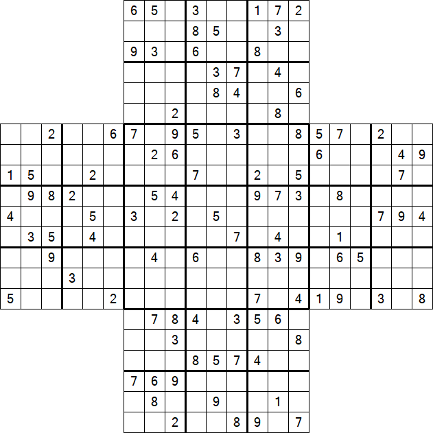 Cross Sudoku - Difícil