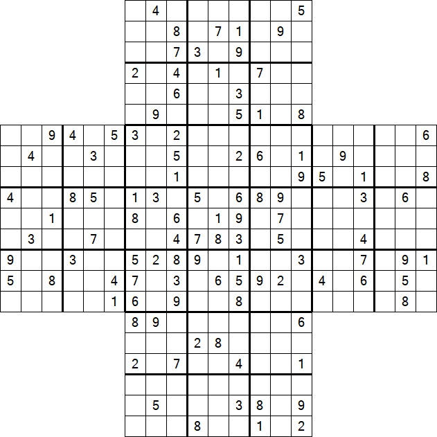 Cross Sudoku - Difícil