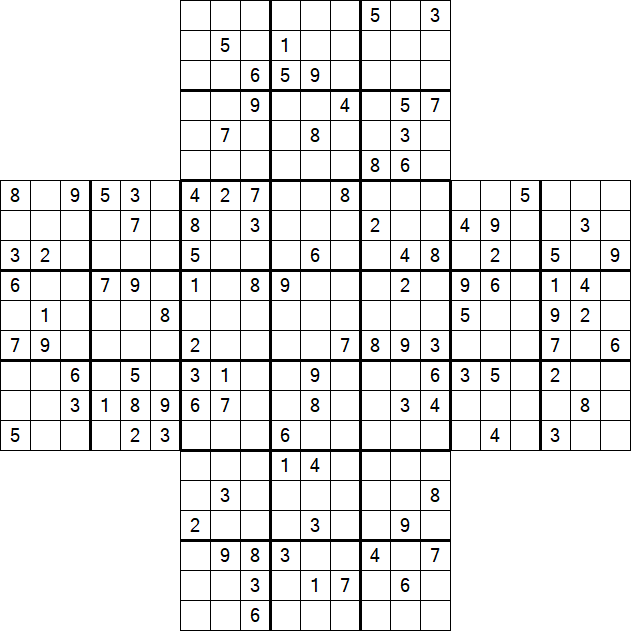 Cross Sudoku - Difficile