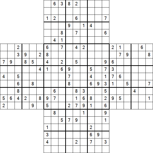 Cross Sudoku - Difficile