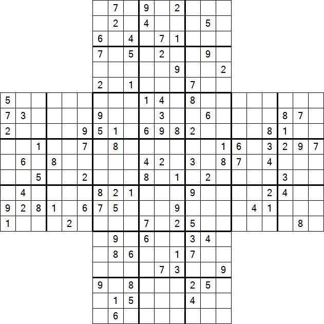 Cross Sudoku - Hard