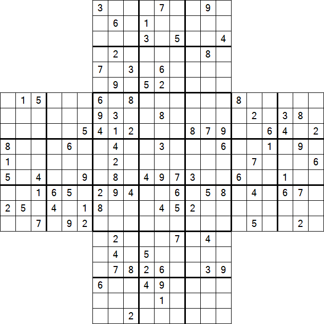 Cross Sudoku - Hard