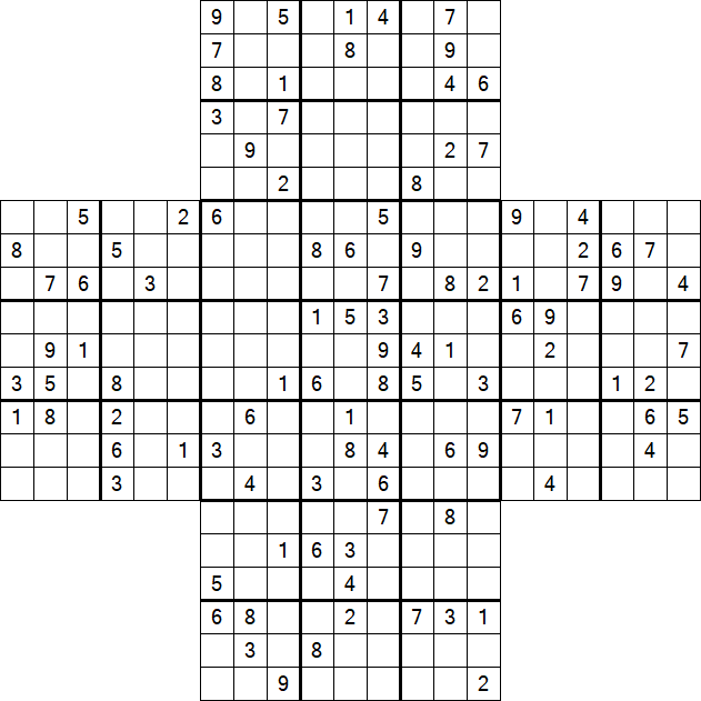 Cross Sudoku - Hard