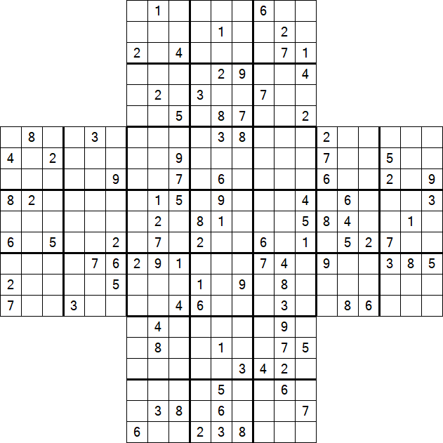 Cross Sudoku - Hard