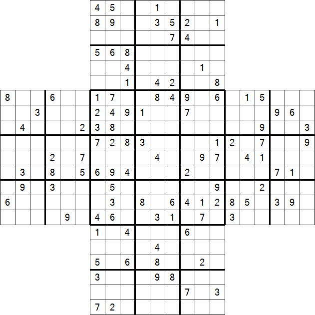 Cross Sudoku - Hard
