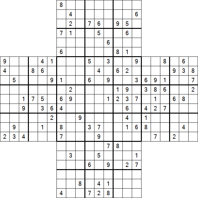Cross Sudoku - Hard