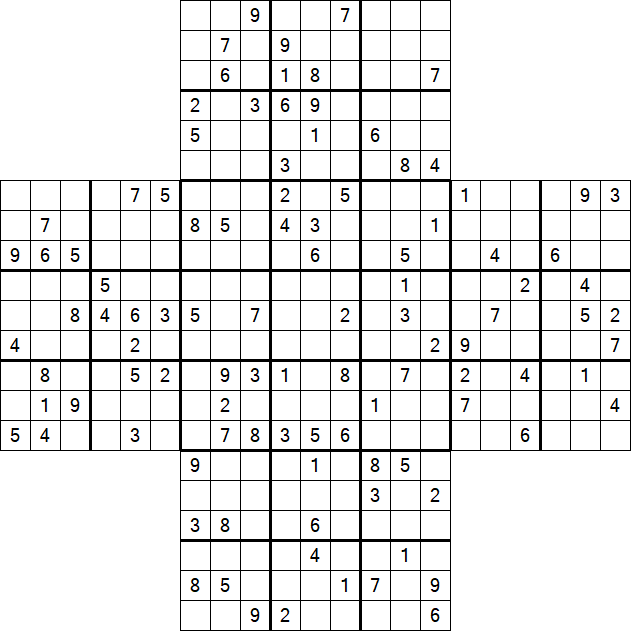 Cross Sudoku - Hard