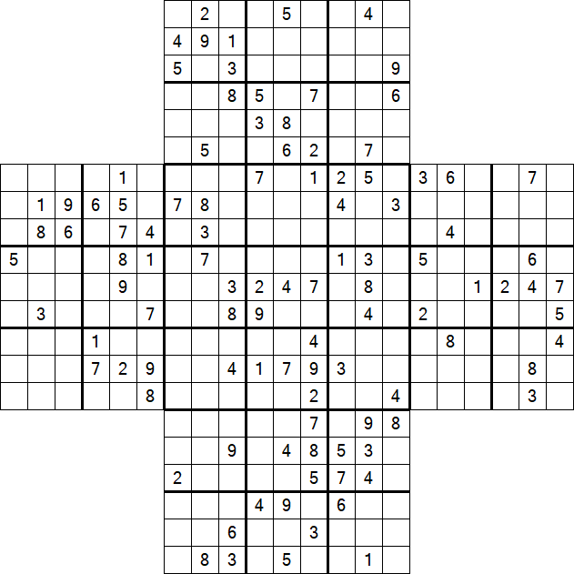 Cross Sudoku - Hard